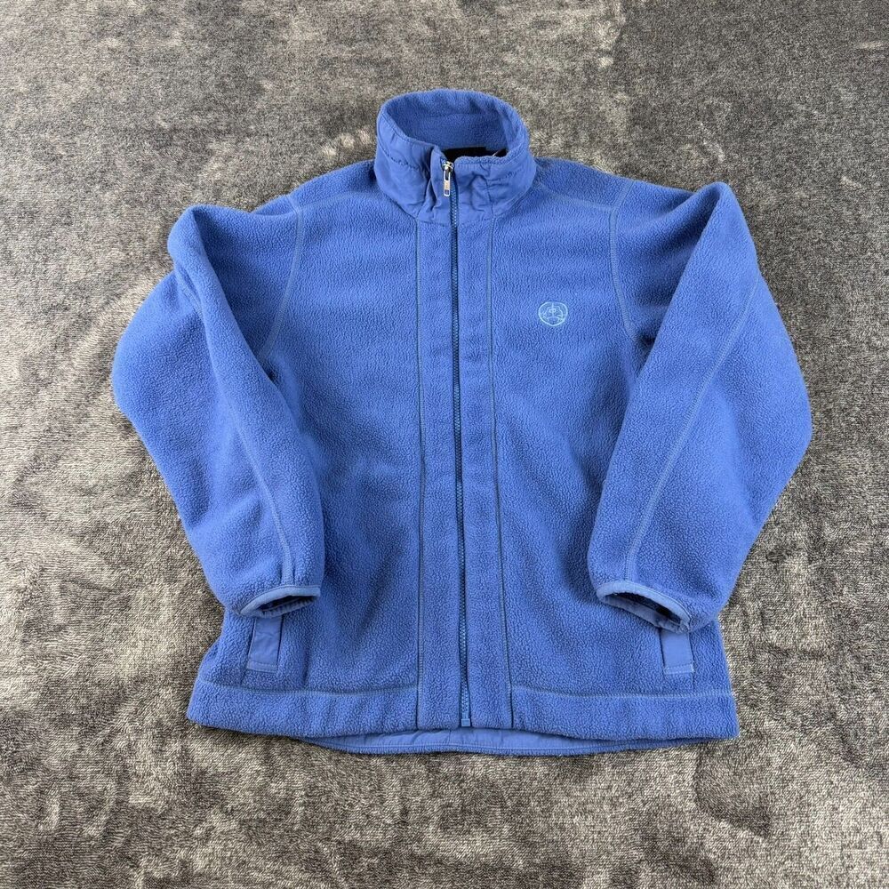 Vtg 90's Patagonia Synchilla Periwinkle Full Zip Jacket Fleece Pockets M *Read